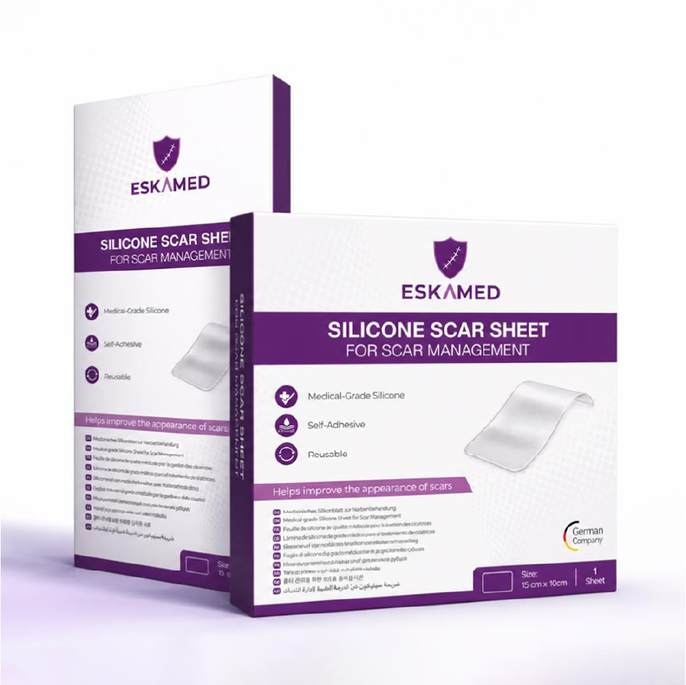 Eska-Med Silicone Scar Sheet packaging